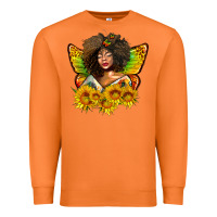 Carrot butterfly afro woman juneteenth Premium Sweatshirt - AdoDesignShop