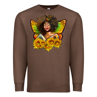 Chestnut butterfly afro woman juneteenth Premium Sweatshirt - AdoDesignShop