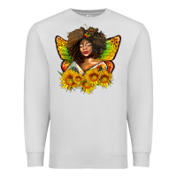 Dove Grey butterfly afro woman juneteenth Premium Sweatshirt - AdoDesignShop