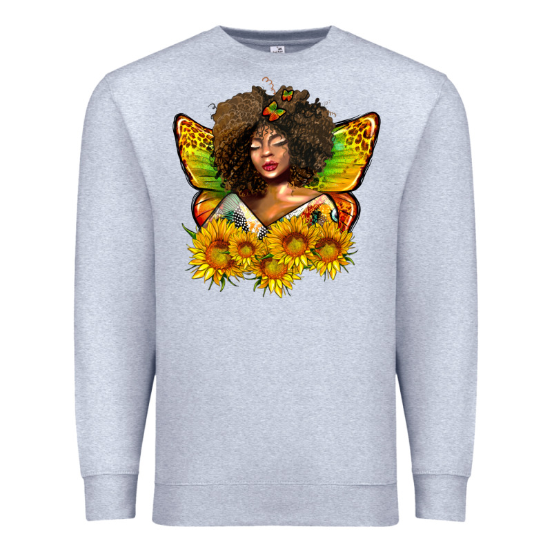 Butterfly Afro Woman Juneteenth Premium Sweatshirt by AdoDesignShop | Teevron