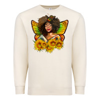 Sandshell butterfly afro woman juneteenth Premium Sweatshirt - AdoDesignShop