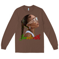 Chestnut juneteenth black woman Long Sleeve Tee - texasbilliewilder