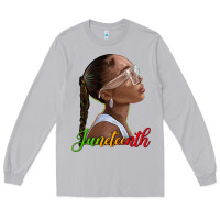 Moon Dust juneteenth black woman Long Sleeve Tee - texasbilliewilder