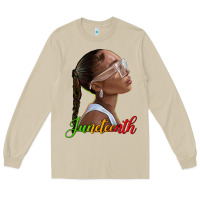 Mushroom juneteenth black woman Long Sleeve Tee - texasbilliewilder