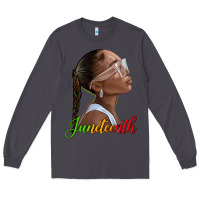 Smoke juneteenth black woman Long Sleeve Tee - texasbilliewilder