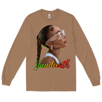 Toasted Coconut juneteenth black woman Long Sleeve Tee - texasbilliewilder