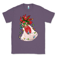 Lavender christmas rooster with lights Classic Tee - RanaPortraitStore