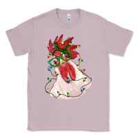 Lilac christmas rooster with lights Classic Tee - RanaPortraitStore