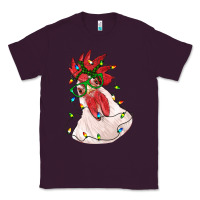 Plum christmas rooster with lights Classic Tee - RanaPortraitStore