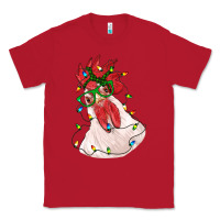 Red christmas rooster with lights Classic Tee - RanaPortraitStore