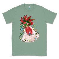 Sage christmas rooster with lights Classic Tee - RanaPortraitStore