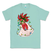 Seafoam christmas rooster with lights Classic Tee - RanaPortraitStore