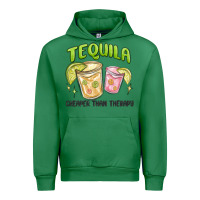 Emerald tequila cheaper than therapy Urban Hoodie - MaliasSmallBusiness