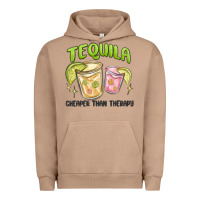 Pigment Burro tequila cheaper than therapy Urban Hoodie - MaliasSmallBusiness