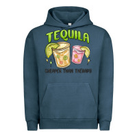 Pigment Midnight Navy tequila cheaper than therapy Urban Hoodie - MaliasSmallBusiness