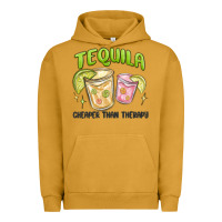 Pigment Peanut Butter tequila cheaper than therapy Urban Hoodie - MaliasSmallBusiness