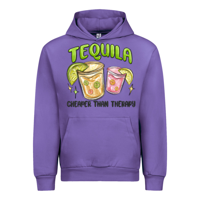 Tequila Cheaper Than Therapy Urban Hoodie by MaliasSmallBusiness | Teevron