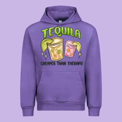 Tequila Cheaper Than Therapy Urban Hoodie Designed By Maliassmallbusiness