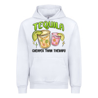 White tequila cheaper than therapy Urban Hoodie - MaliasSmallBusiness
