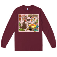Burgundy wild west western Long Sleeve Tee - Zillion Design Studio