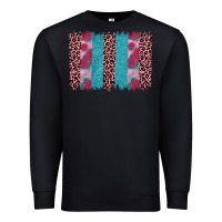 Black valentines day leopard rose glitter brush stoke Premium Sweatshirt - JahusDesignShop