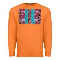 Valentines Day Leopard Rose Glitter Brush Stoke Premium Sweatshirt | Teevron
