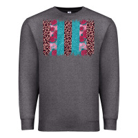Charcoal Heather valentines day leopard rose glitter brush stoke Premium Sweatshirt - JahusDesignShop