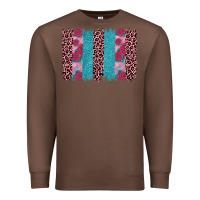 Chestnut valentines day leopard rose glitter brush stoke Premium Sweatshirt - JahusDesignShop