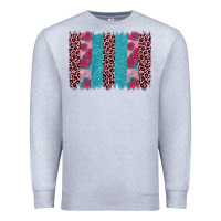 Heather Grey valentines day leopard rose glitter brush stoke Premium Sweatshirt - JahusDesignShop