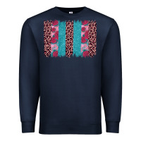 Navy valentines day leopard rose glitter brush stoke Premium Sweatshirt - JahusDesignShop
