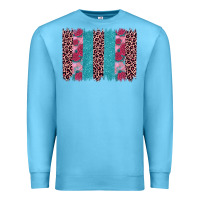 Ocean Blue valentines day leopard rose glitter brush stoke Premium Sweatshirt - JahusDesignShop