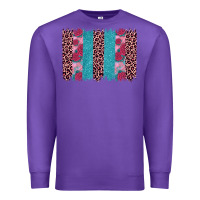 Purple valentines day leopard rose glitter brush stoke Premium Sweatshirt - JahusDesignShop