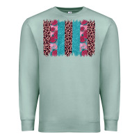 Seafoam valentines day leopard rose glitter brush stoke Premium Sweatshirt - JahusDesignShop