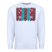 White valentines day leopard rose glitter brush stoke Premium Sweatshirt - JahusDesignShop