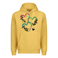 Antique Gold faith hope love Premium Hoodie - MaliasSmallBusiness