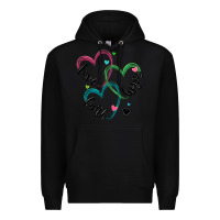 Black faith hope love Premium Hoodie - MaliasSmallBusiness