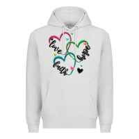 Dove Grey faith hope love Premium Hoodie - MaliasSmallBusiness