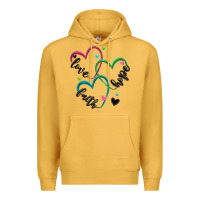 Mustard faith hope love Premium Hoodie - MaliasSmallBusiness