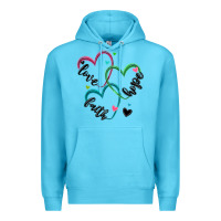 Ocean Blue faith hope love Premium Hoodie - MaliasSmallBusiness