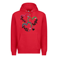 Red faith hope love Premium Hoodie - MaliasSmallBusiness