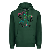 Sports Green faith hope love Premium Hoodie - MaliasSmallBusiness