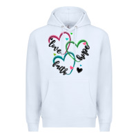 White faith hope love Premium Hoodie - MaliasSmallBusiness