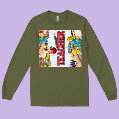 Teacher Long Sleeve Tee Designed By Zillion Design Studio