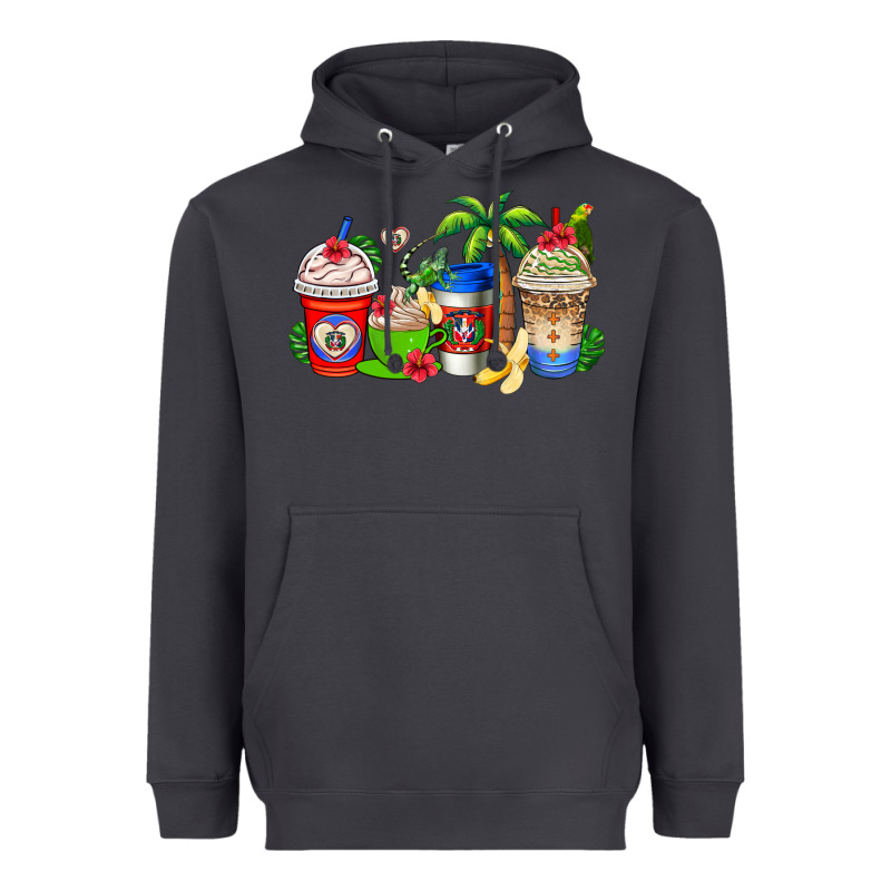 Dominican Republic Coffee Cups Heavyweight Hoodie by AdoDesignShop | Teevron