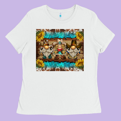 Western Gnome Tumbler Ladies Tee Designed By Barkaloodesign