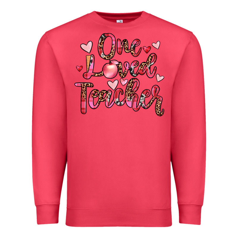 One Loved Teacher Premium Sweatshirt by JahusDesignShop | Teevron