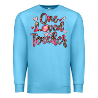 Ocean Blue one loved teacher Premium Sweatshirt - JahusDesignShop