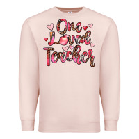 Pale Pink one loved teacher Premium Sweatshirt - JahusDesignShop