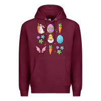 Burgundy easter elementary Premium Hoodie - MaliasSmallBusiness