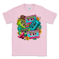 Bubblegum Pink 90's country cassette tapes Classic Tee - Zillion Design Studio